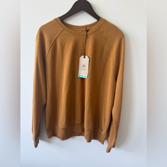 Prana Mustard Yellow Sweatshirt NWT Size XL - Picture 3 of 4